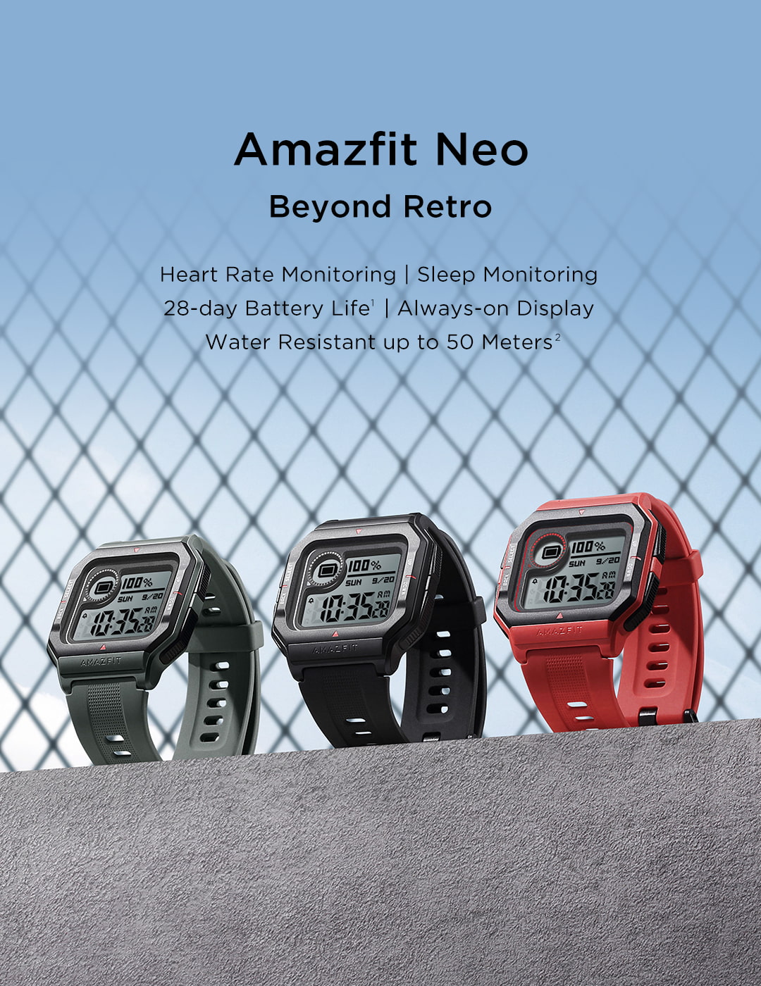 Watch Amazfit Neo Rojo Xiaomi A2001 Amazfit Neo Smart Watch