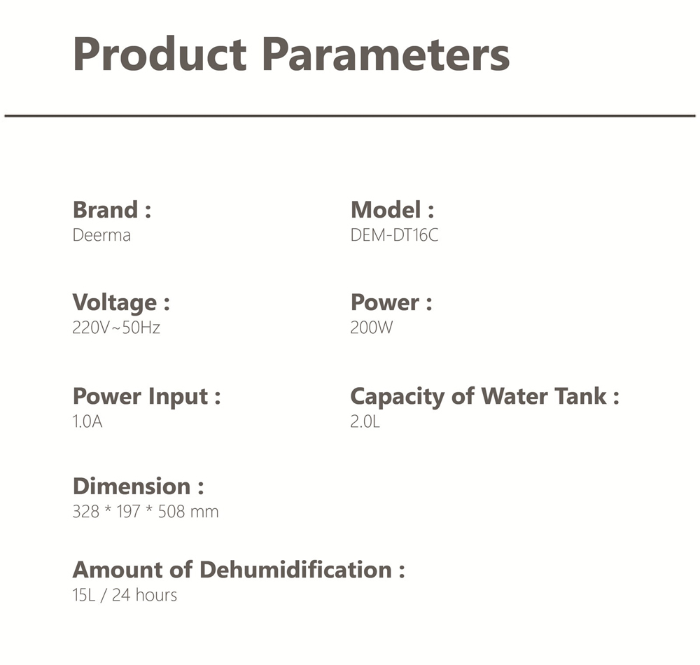 Deerma Smart Multifunctional Dehumidifier Deerma Smart Multifunctional Dehumidifier