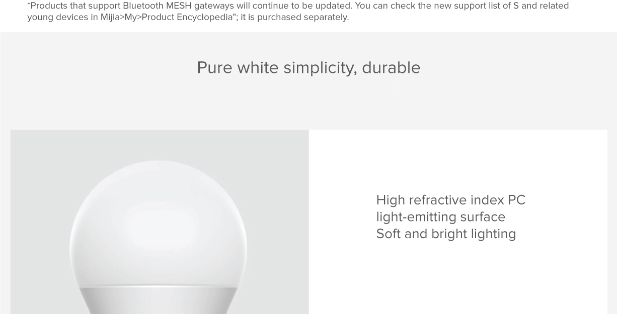 Mi Bluetooth MESH Smart LED Light Bulb Mi Bluetooth MESH Smart LED Light Bulb