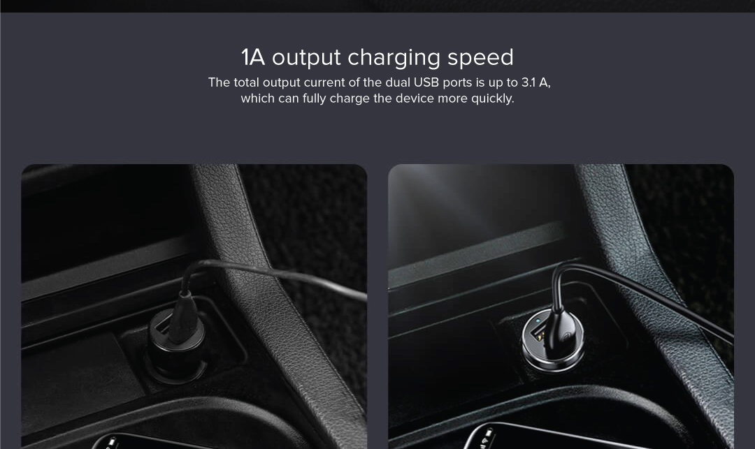 Baseus High Efficiency 3.4A One to Two Cigarette Lighter