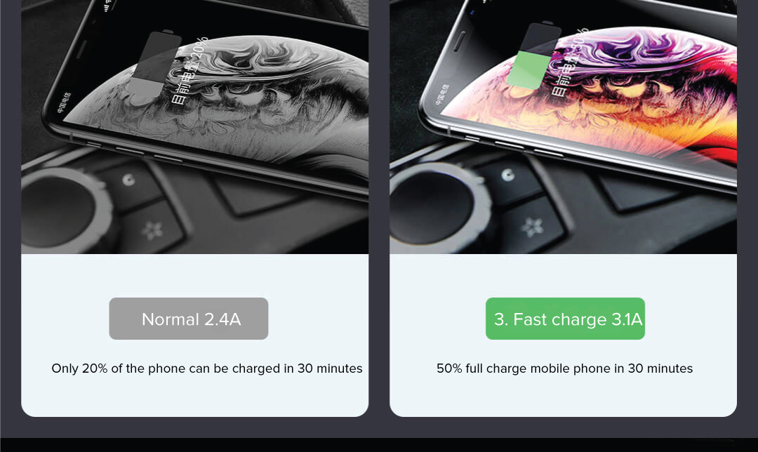 Baseus High Efficiency 3.4A One to Two Cigarette Lighter