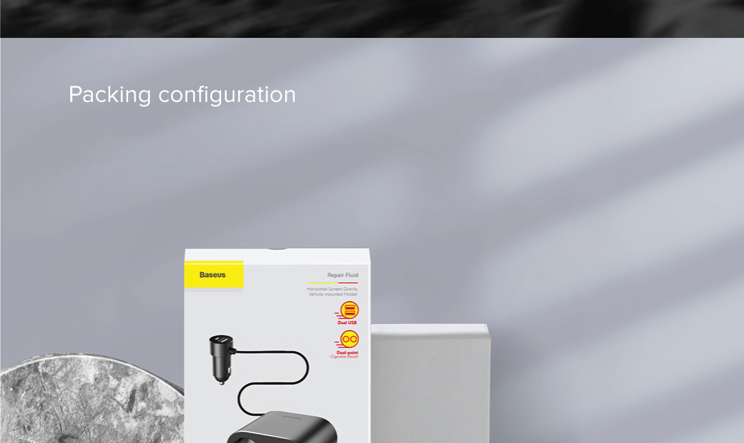 Baseus High Efficiency 3.4A One to Two Cigarette Lighter