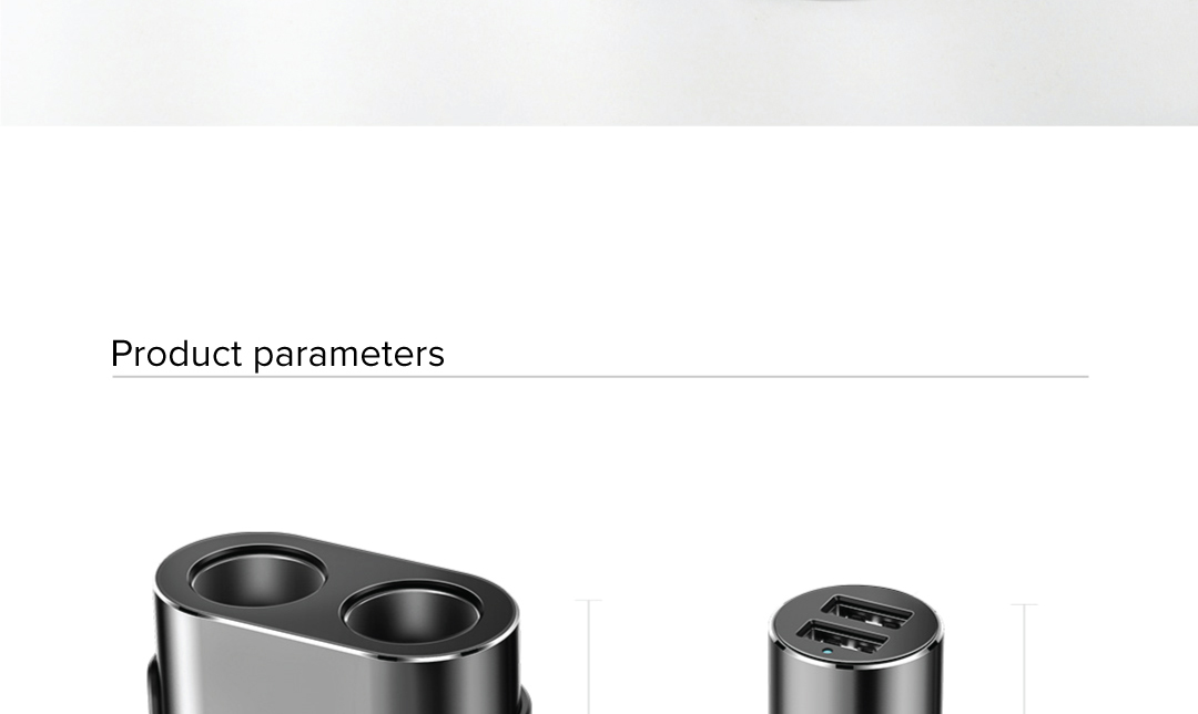 Baseus High Efficiency 3.4A One to Two Cigarette Lighter