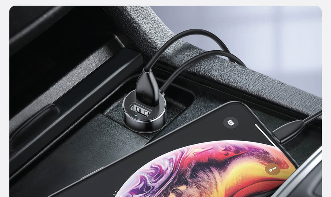 Baseus High Efficiency 3.4A One to Two Cigarette Lighter