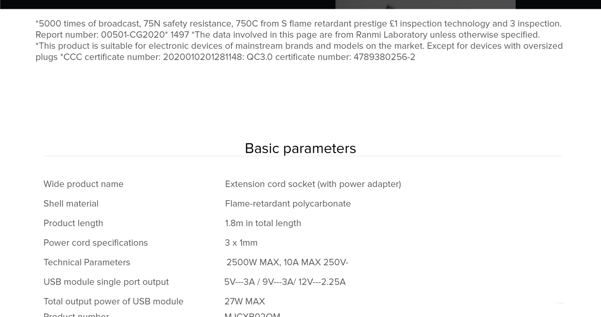Mi Power Strip Fast Charging Version 27W