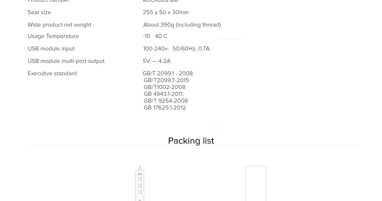 Mi Power Strip Fast Charging Version 27W