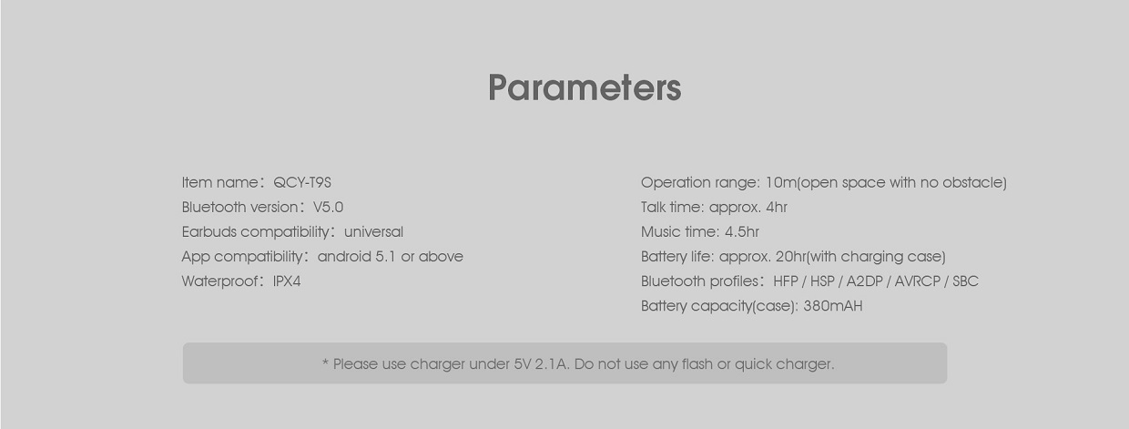 QCY T9S True Wireless Earbuds