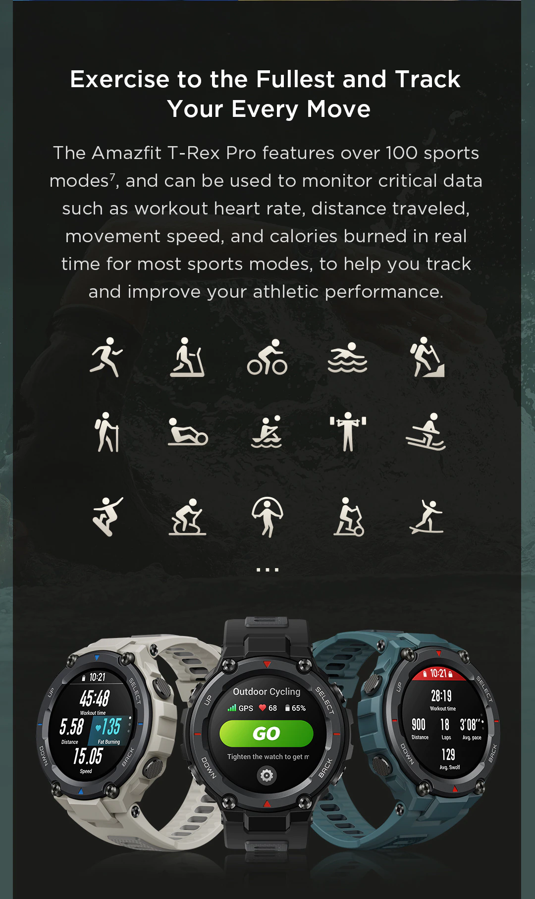 Amazfit T-Rex Pro Smart Watch Amazfit T-Rex Pro Smart Watch