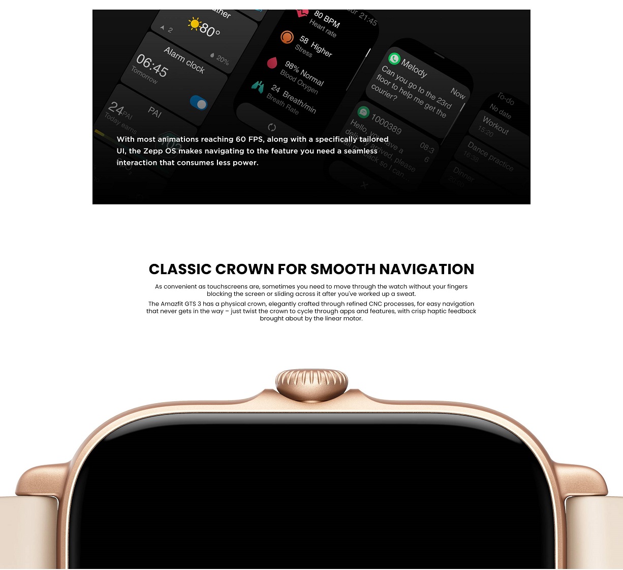 Amazfit GTS 3 Smart Watch Amazfit GTS 3 Smart Watch
