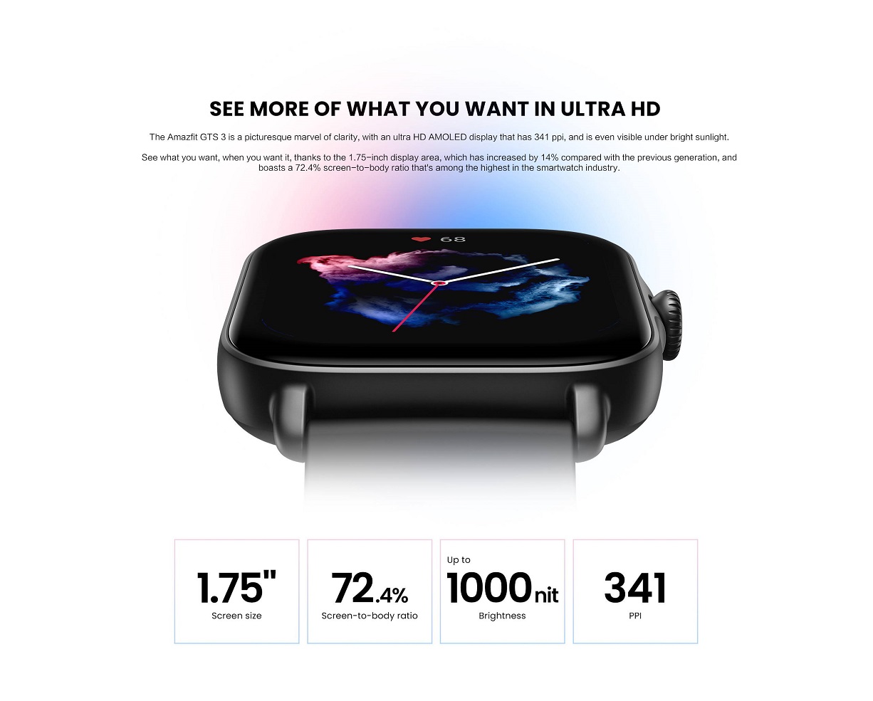 Amazfit GTS 3 Smart Watch Amazfit GTS 3 Smart Watch