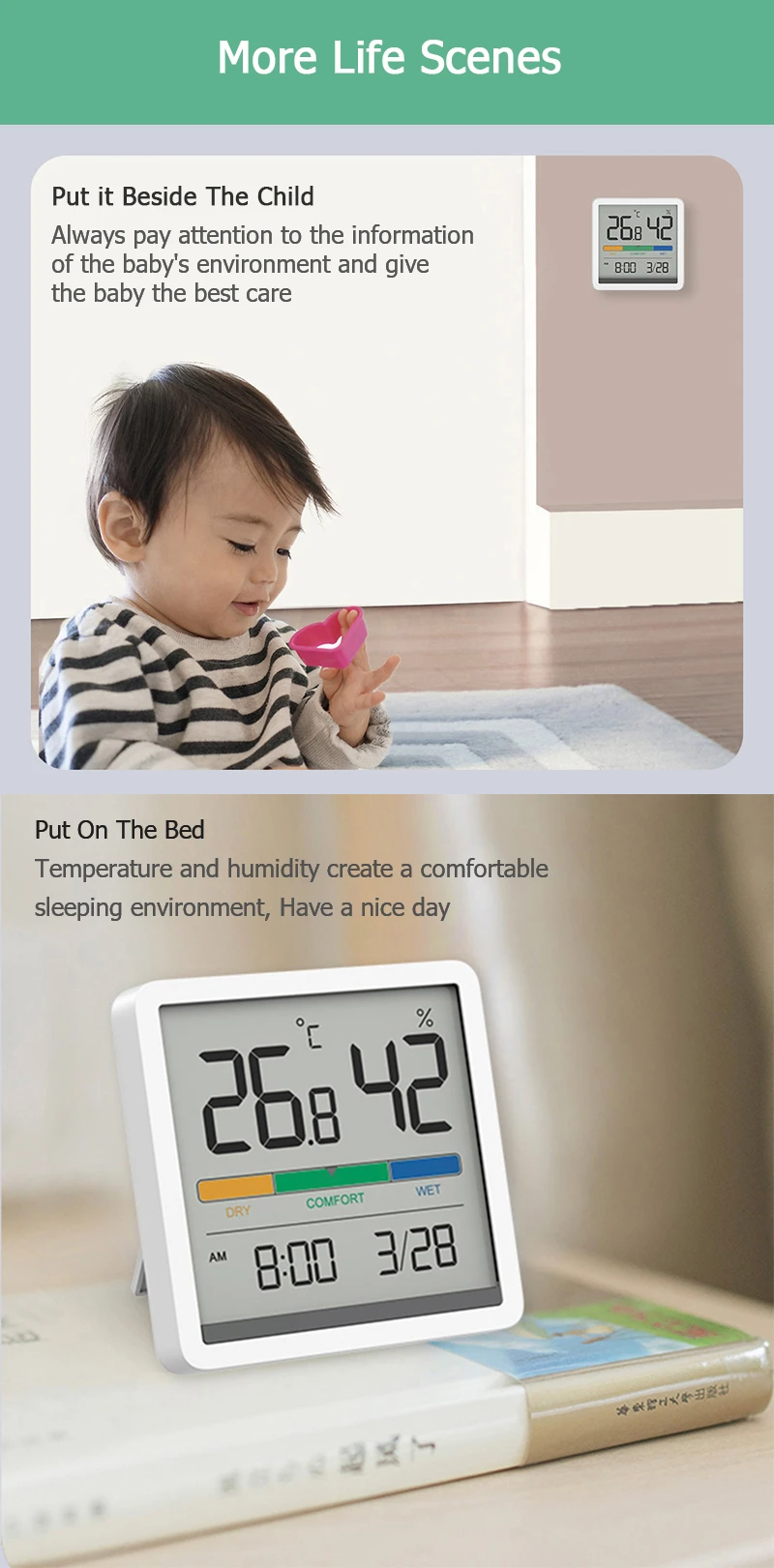 Xiaomi MIIIW Thermometer and Hygrometer Clock