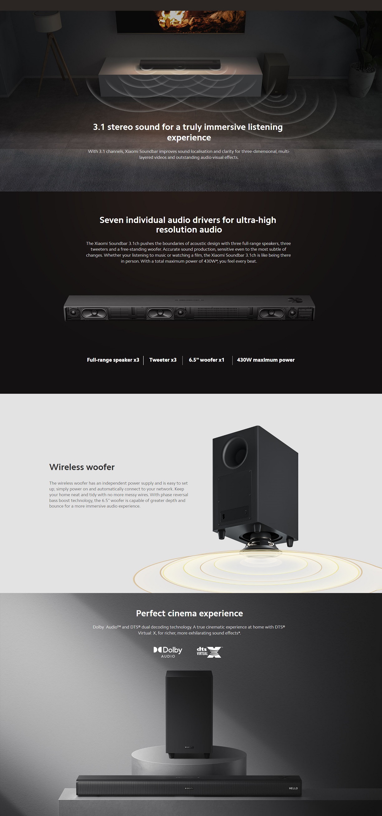 Xiaomi Soundbar 3.1 Ch