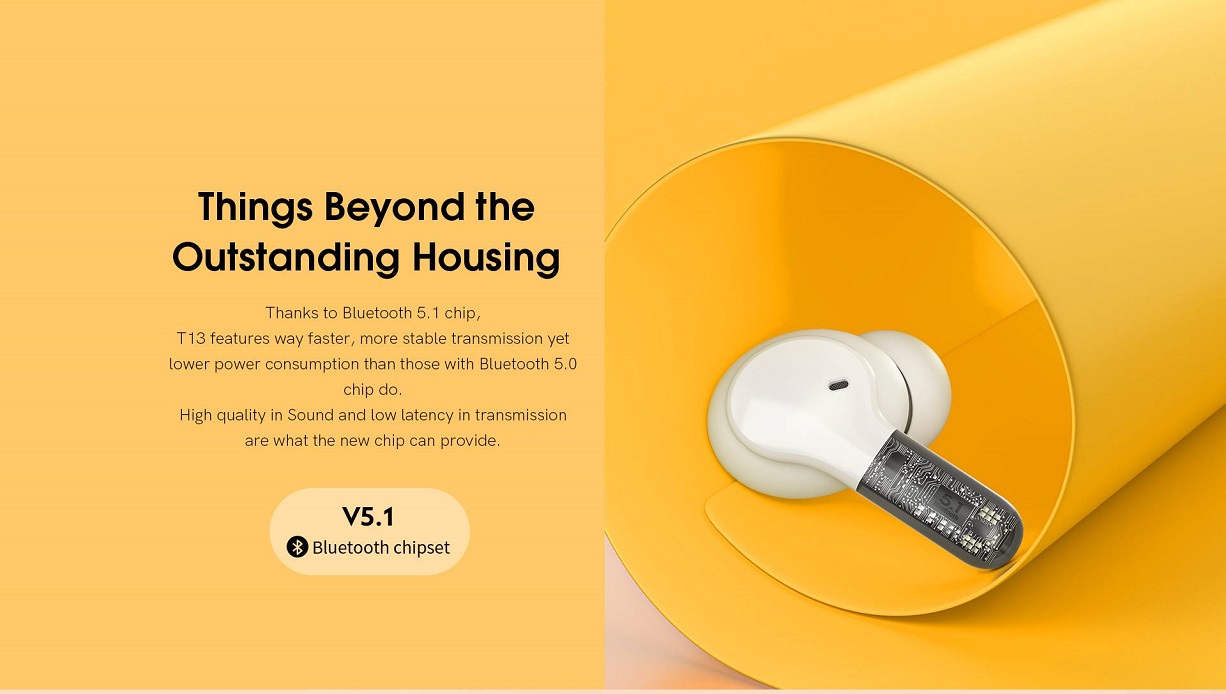 QCY T13 Touch Control 4 Microphones ENC Wireless Earphones QCY T13 Touch Control 4 Microphones ENC Wireless Earphones