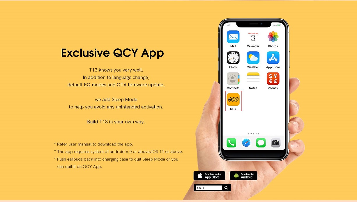 QCY T13 Touch Control 4 Microphones ENC Wireless Earphones QCY T13 Touch Control 4 Microphones ENC Wireless Earphones