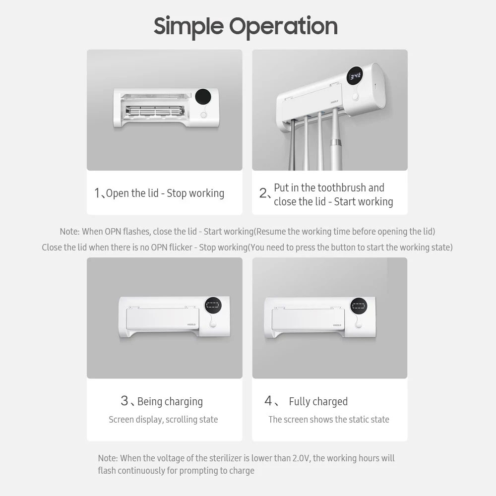 Xiaomi Higold Smart Disinfecting Toothbrush Holder Xiaomi Higold Smart Disinfecting Toothbrush Holder