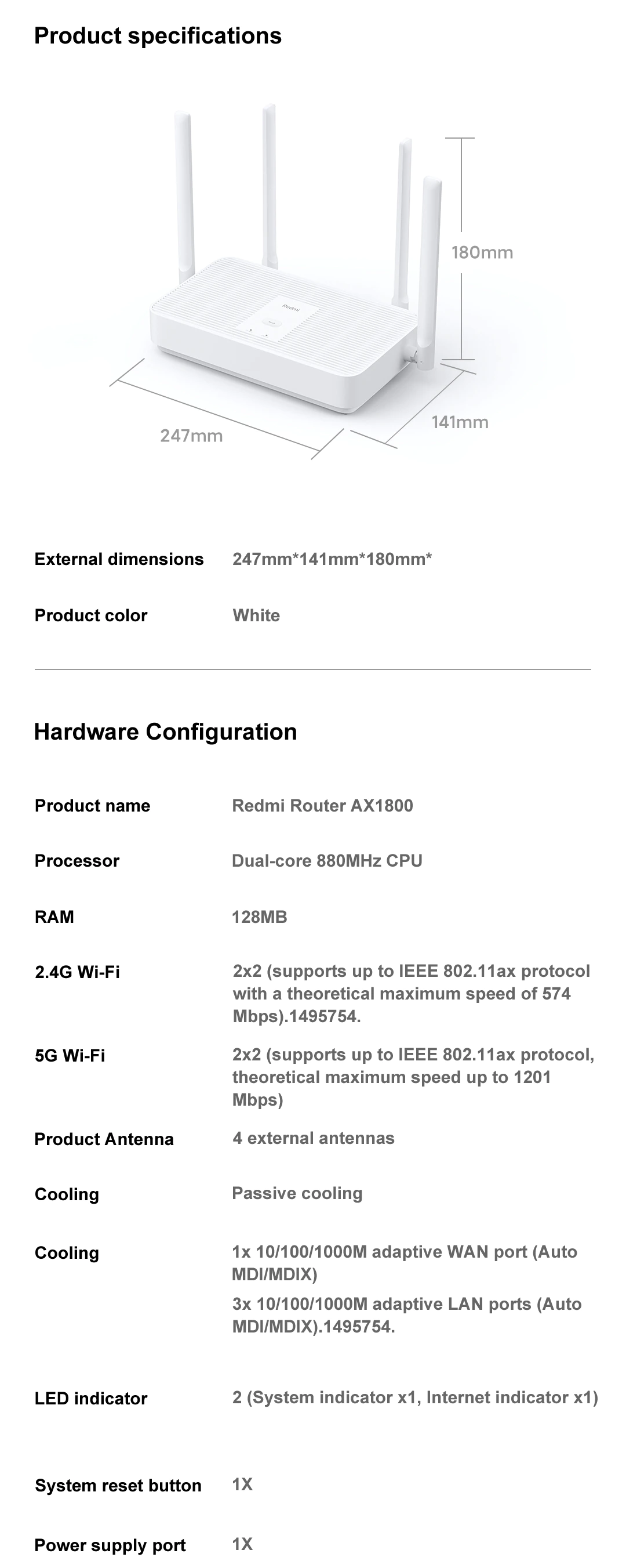 Redmi Router AX1800