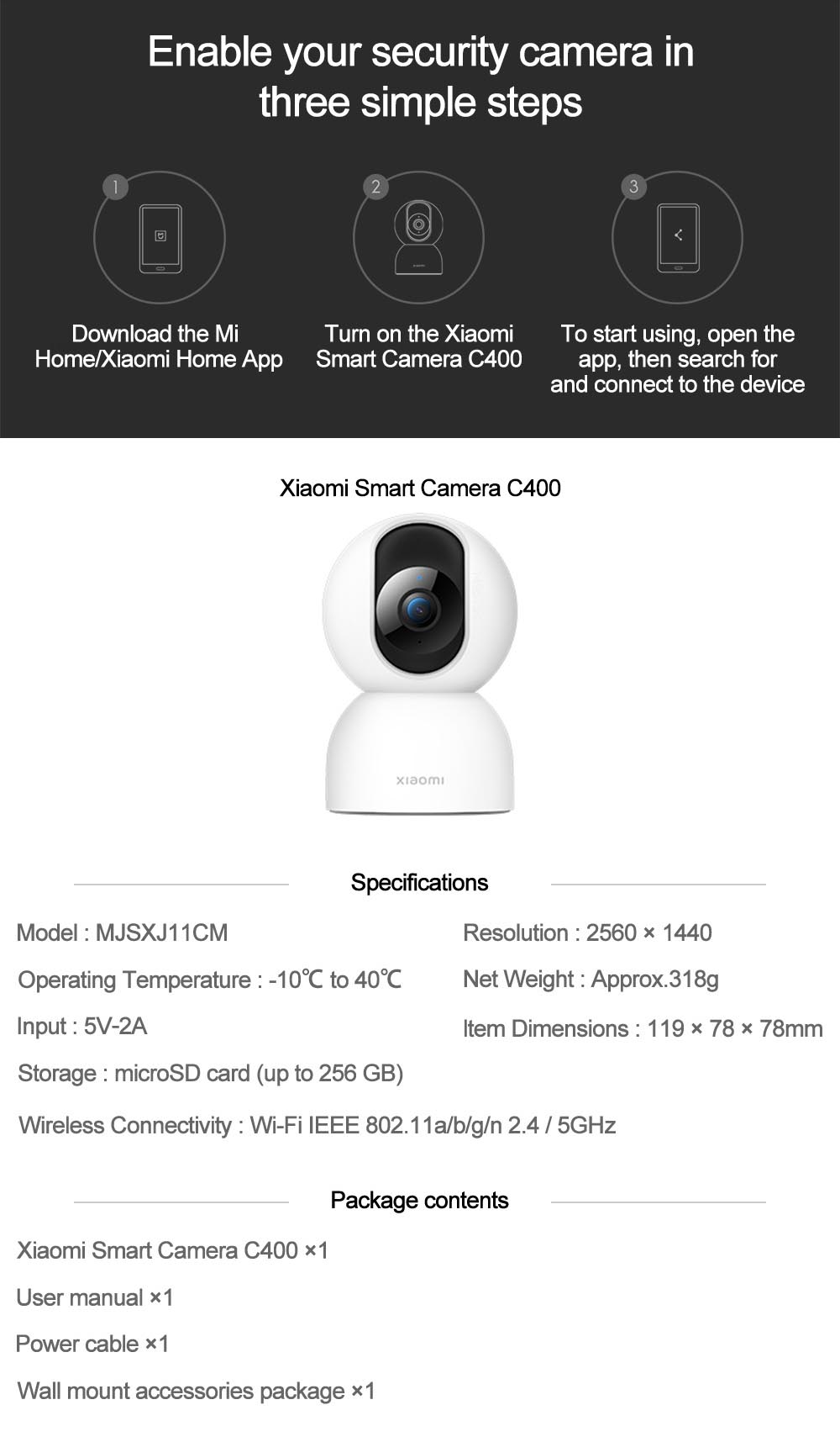 Xiaomi Smart Camera C400 Rs 16999