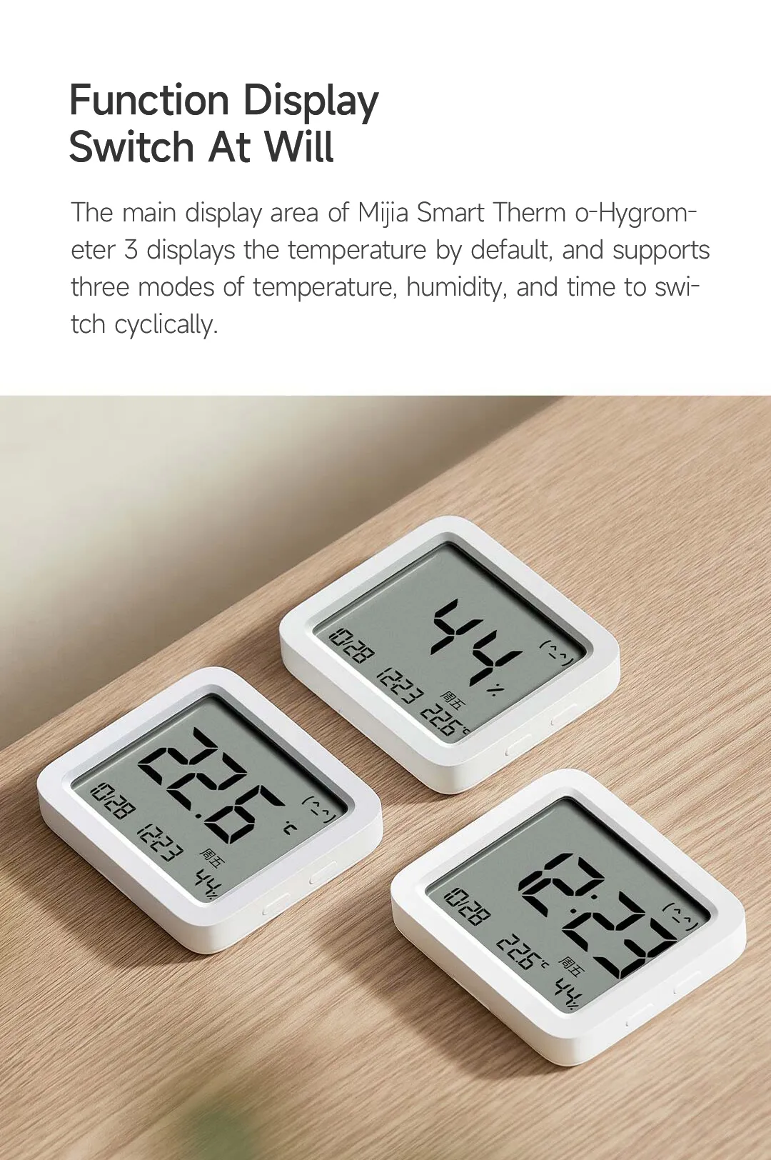 Mi Bluetooth Temperature & Humidity Monitor 3 Mi Bluetooth Temperature & Humidity Monitor 3