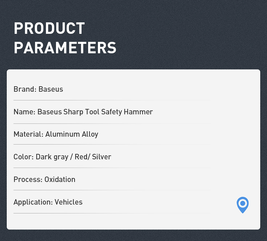 Xiaomi Baseus Car Emergency Glass Breaker Hammer Xiaomi Baseus Car Emergency Glass Breaker Hammer