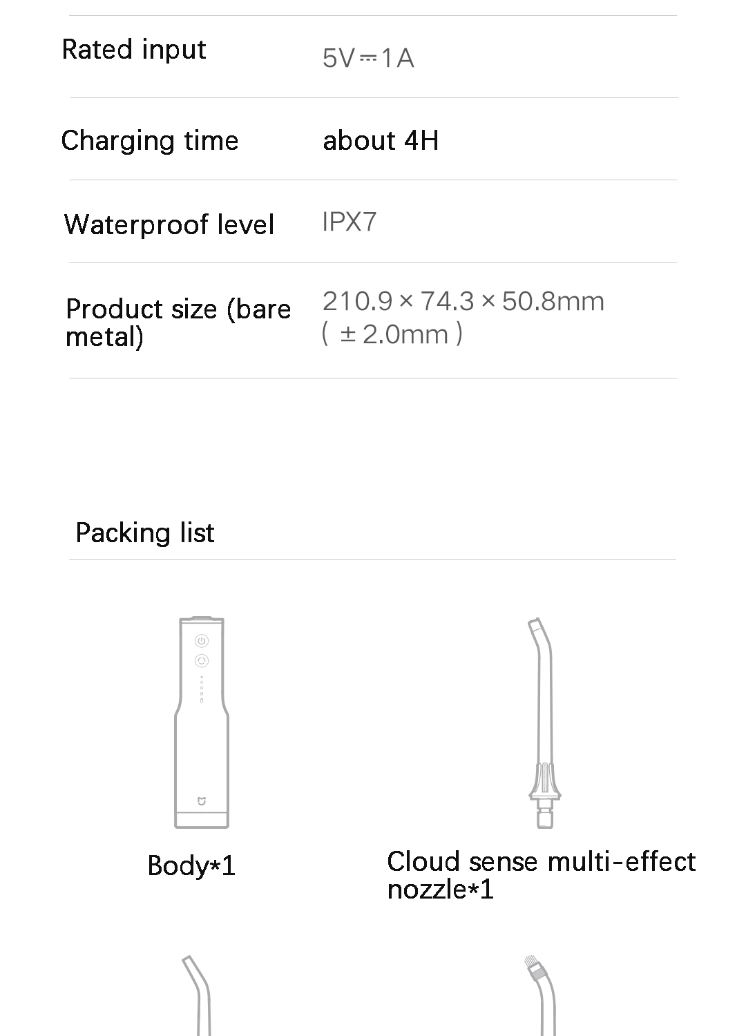 Mi Electric Oral Irrigator F300 Mi Electric Oral Irrigator F300