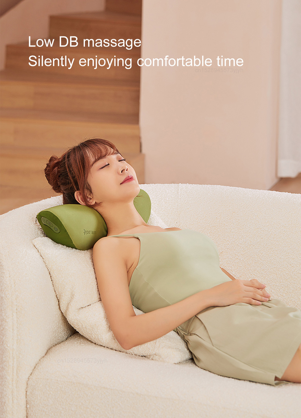 Mi Repor Peasecod Neck Massage Pillow