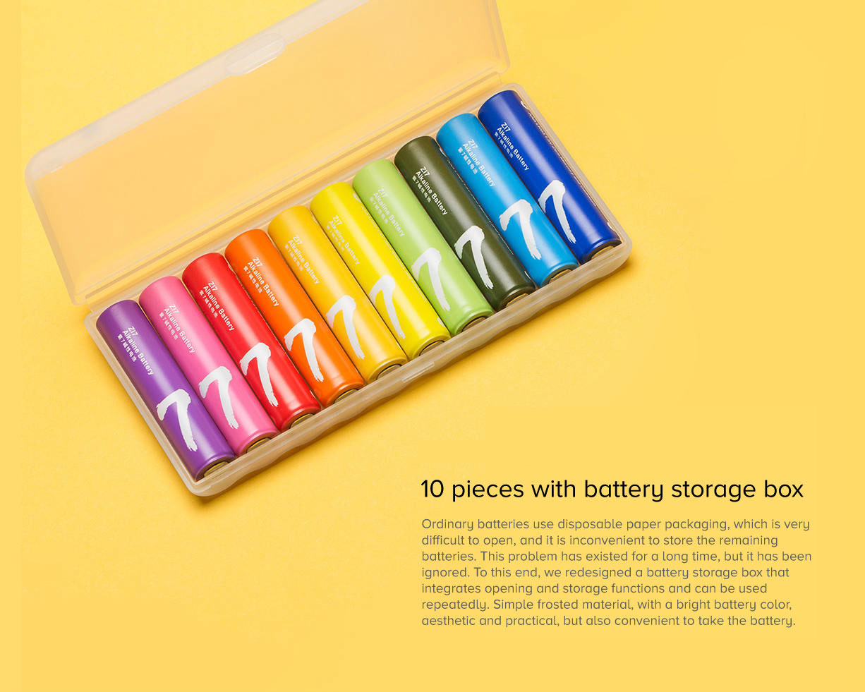 Mi Rainbow AAA Alkaline Battery Mi Rainbow AAA Alkaline Battery