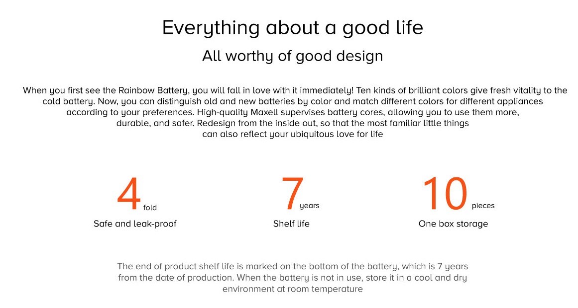 Mi Rainbow AAA Alkaline Battery Mi Rainbow AAA Alkaline Battery