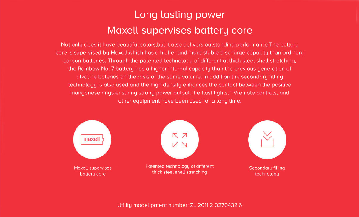 Mi Rainbow AAA Alkaline Battery Mi Rainbow AAA Alkaline Battery
