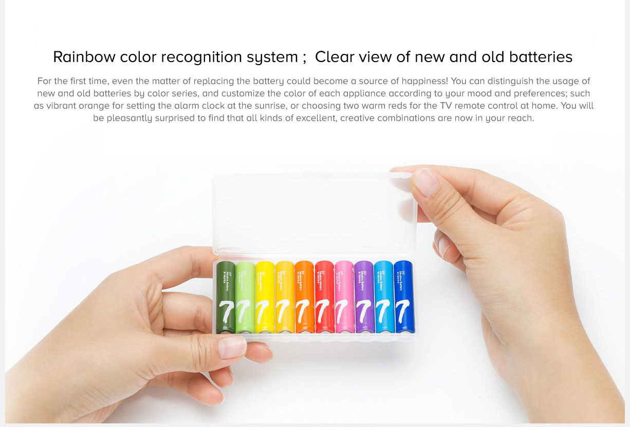 Mi Rainbow AAA Alkaline Battery Mi Rainbow AAA Alkaline Battery