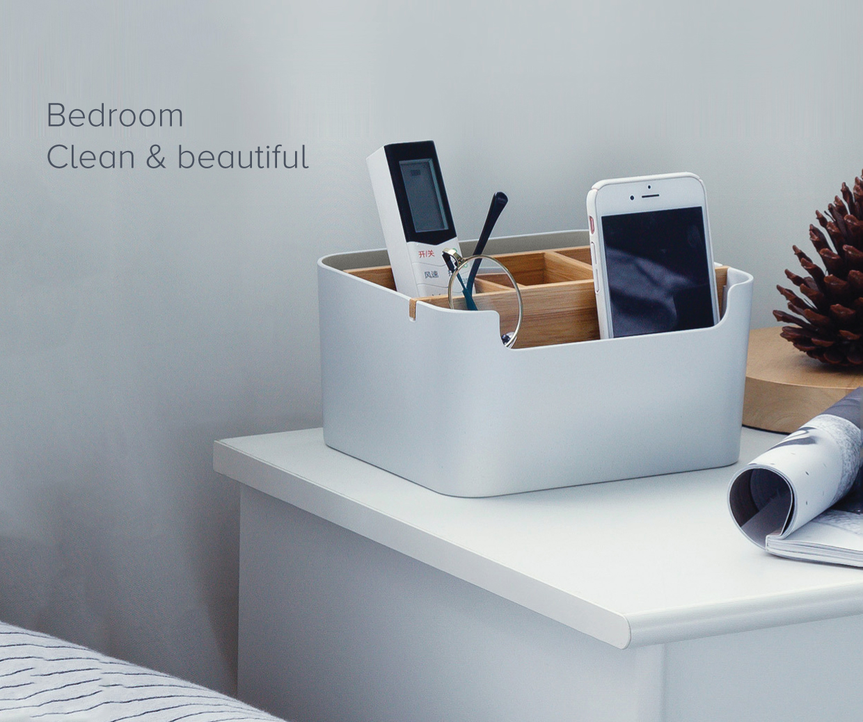 Mi Bamboo Fiber Desktop Storage Box