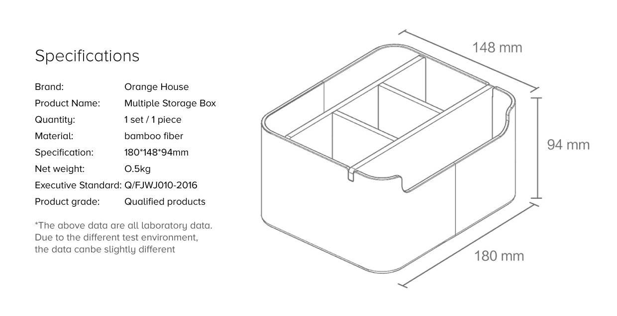 Mi Bamboo Fiber Desktop Storage Box