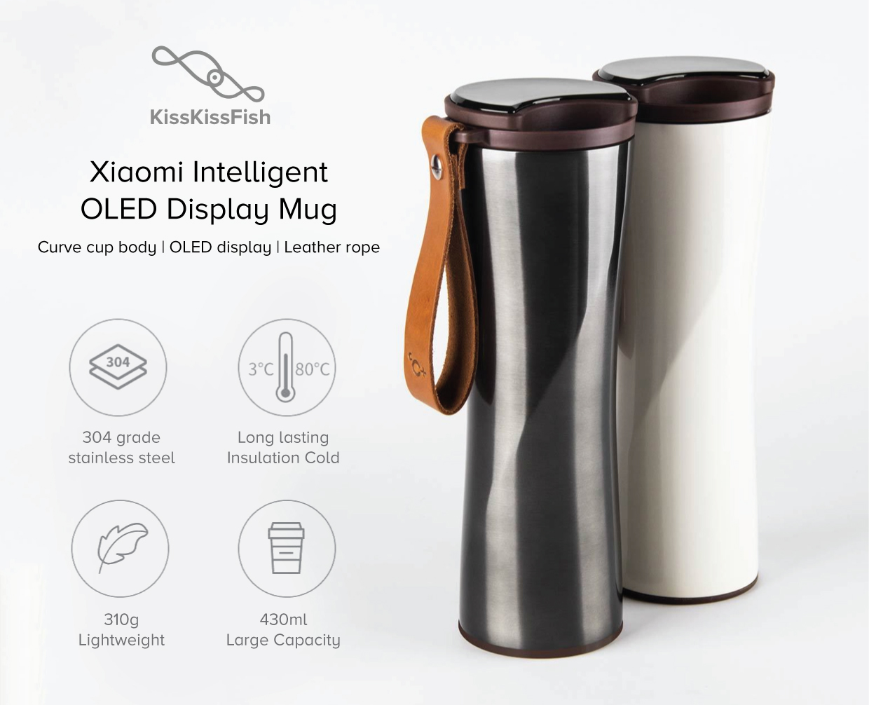 Mi Touch Display Vacuum Insulated Mug