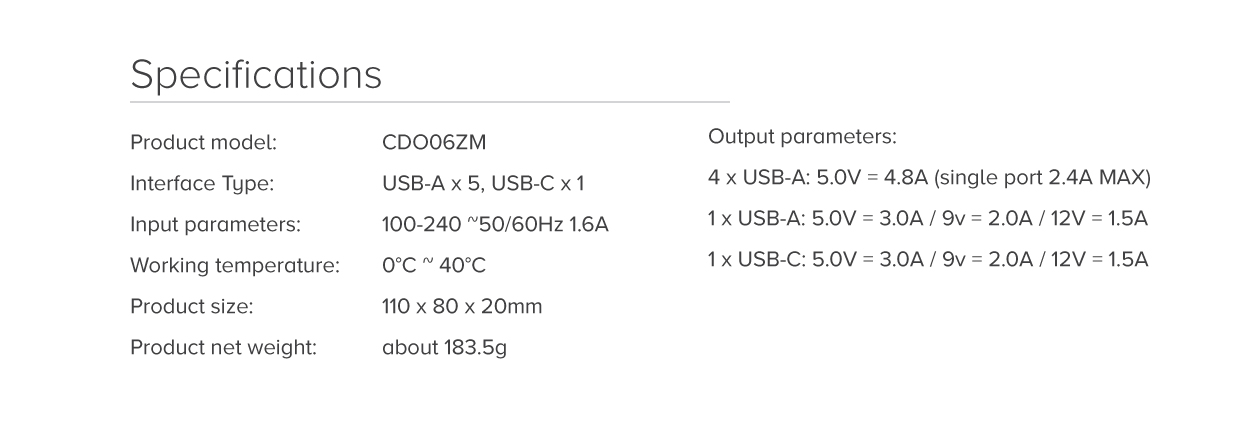 Mi USB Charger 60W Fast Charge Version (6 Ports) Mi USB Charger 60W Fast Charge Version (6 Ports)