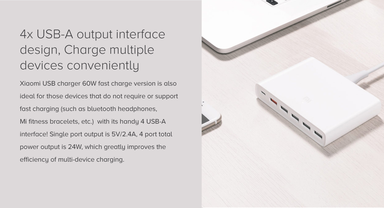 Mi USB Charger 60W Fast Charge Version (6 Ports) Mi USB Charger 60W Fast Charge Version (6 Ports)