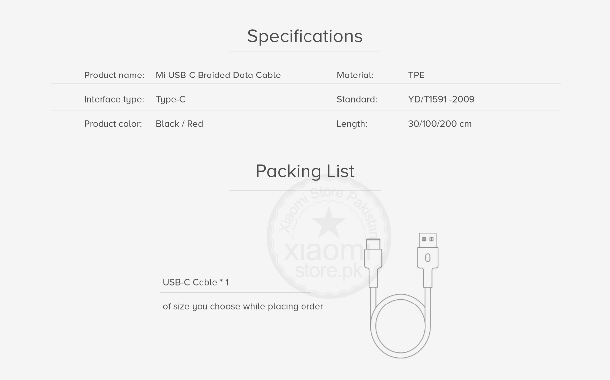 Mi USB-C Braided Data Cable Mi USB-C Braided Data Cable