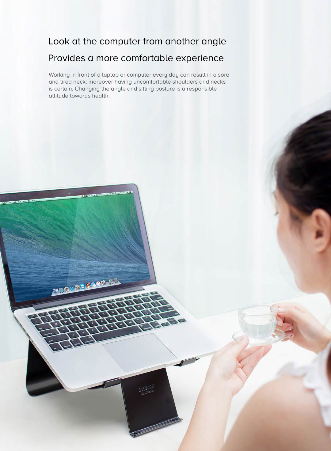 DiiZiGN Laptop Stand with Phone Holder DiiZiGN Laptop Stand with Phone Holder