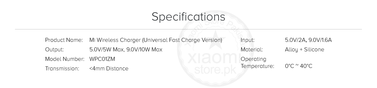 Mi Wireless Charger (Universal Fast Charge Version)