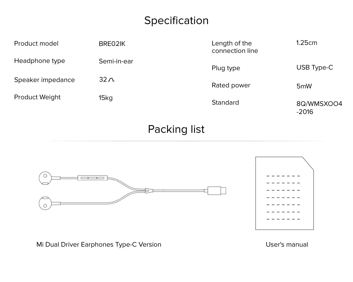 Mi Dual Driver Earphones Type-C Version Mi Dual Driver Earphones Type-C Version