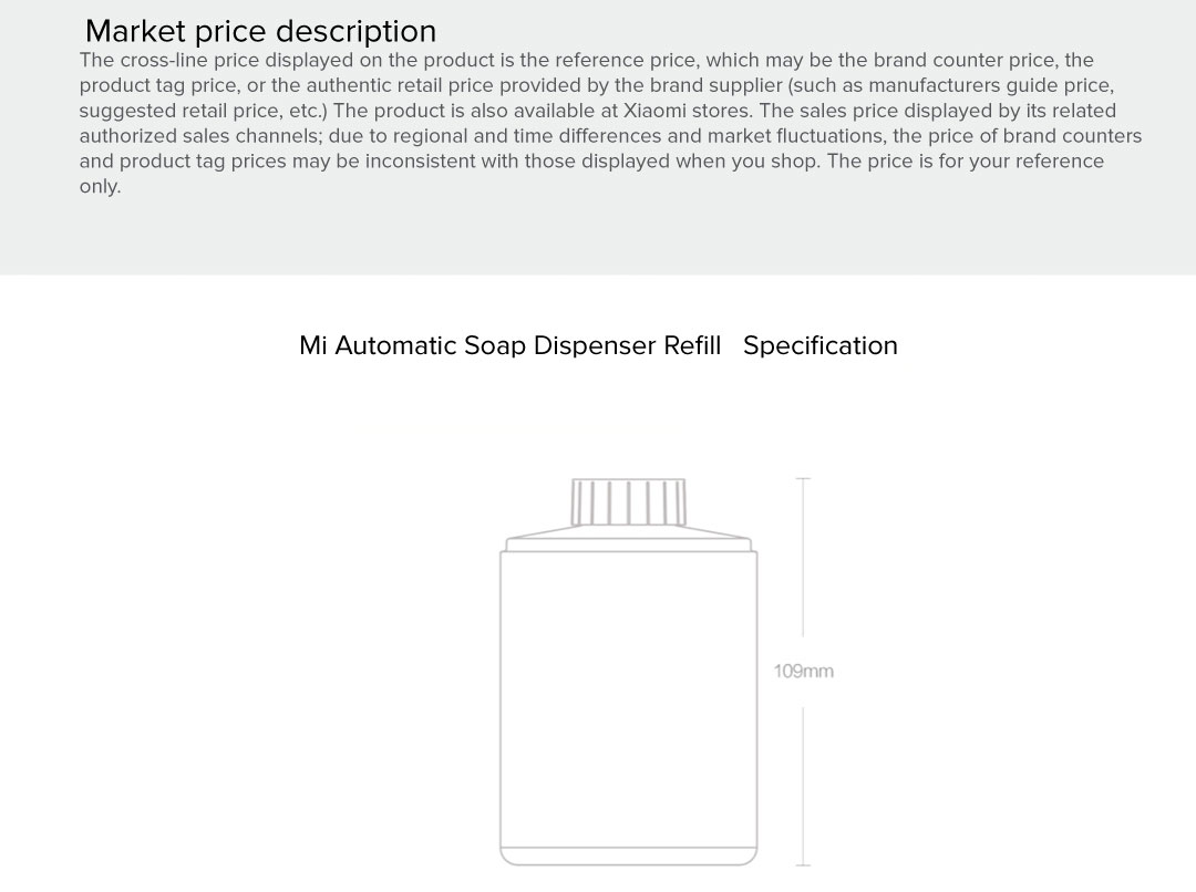 Mi Automatic Soap Dispenser Refill (3 Bottles)