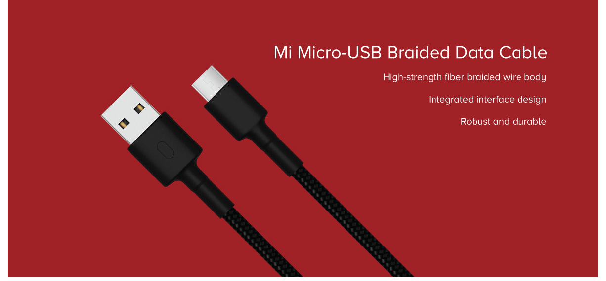 Mi Micro USB Braided Data Cable (100cm)
