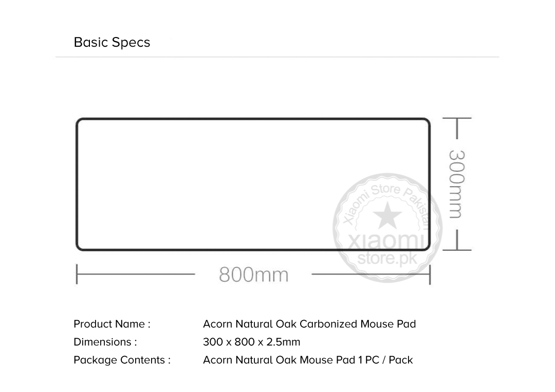 Oak Natural Softwood Carbonized Mouse Pad