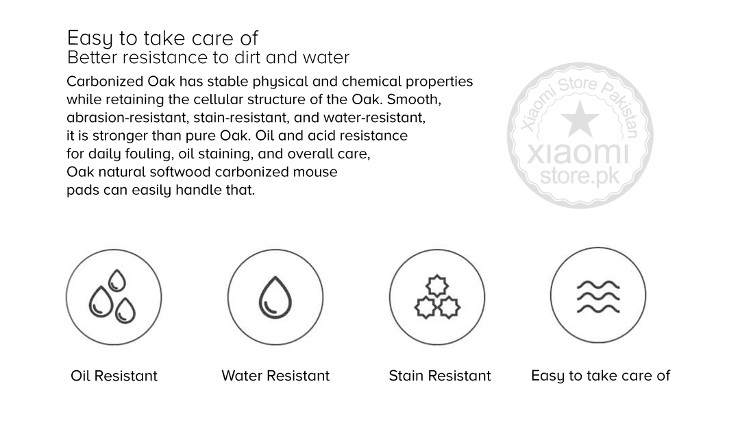 Oak Natural Softwood Carbonized Mouse Pad