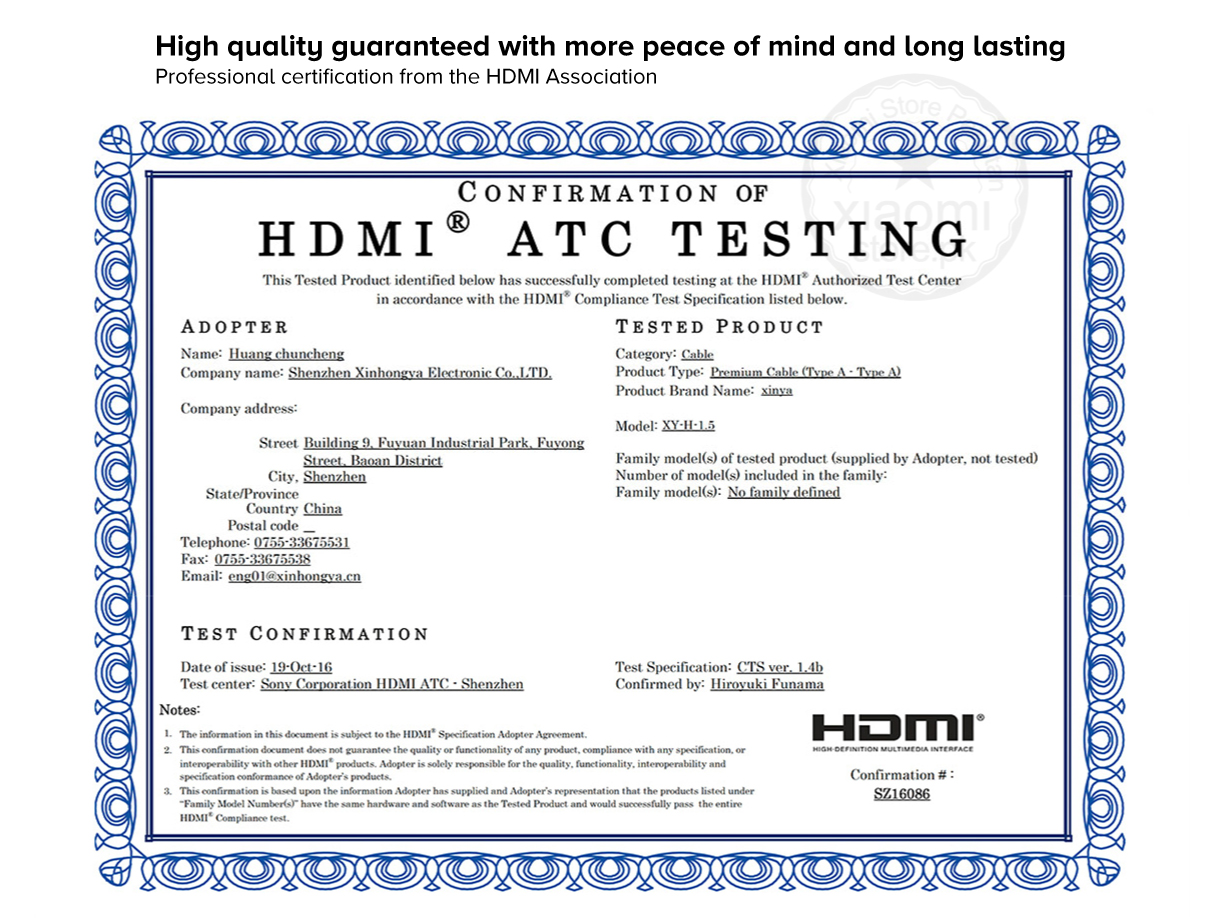 Mi HDMI High Definition Cable Mi HDMI High Definition Cable