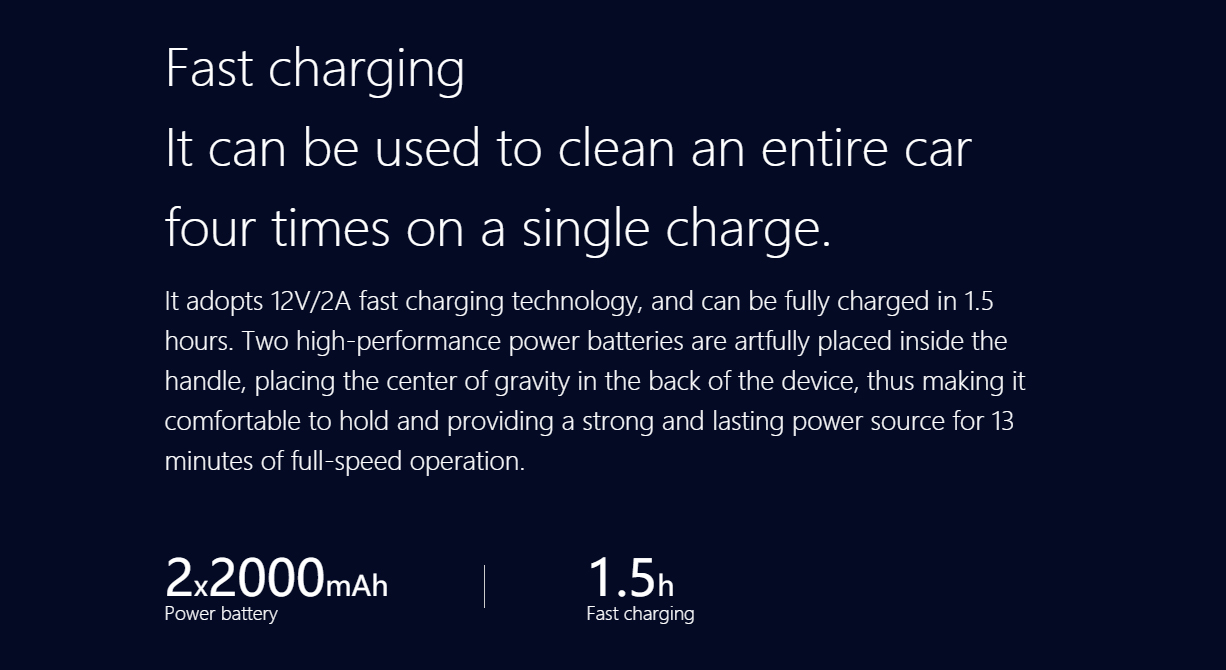 Cleanfly Portable Car Vacuum Cleaner