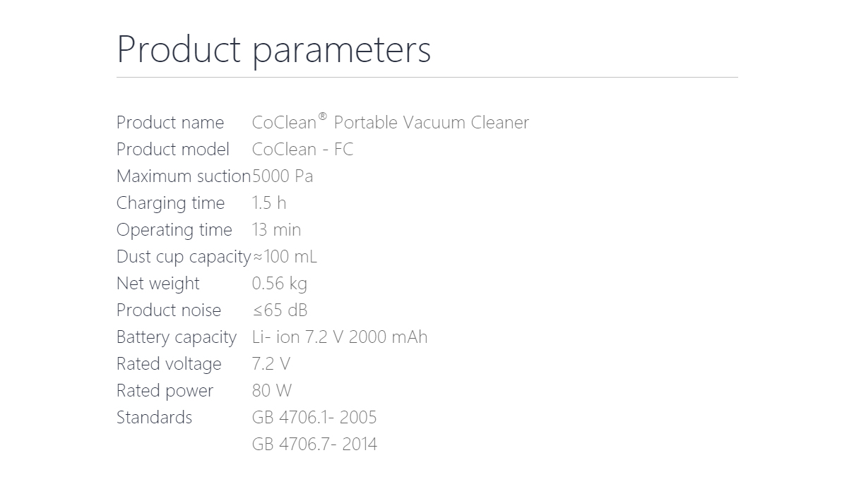 Cleanfly Portable Car Vacuum Cleaner