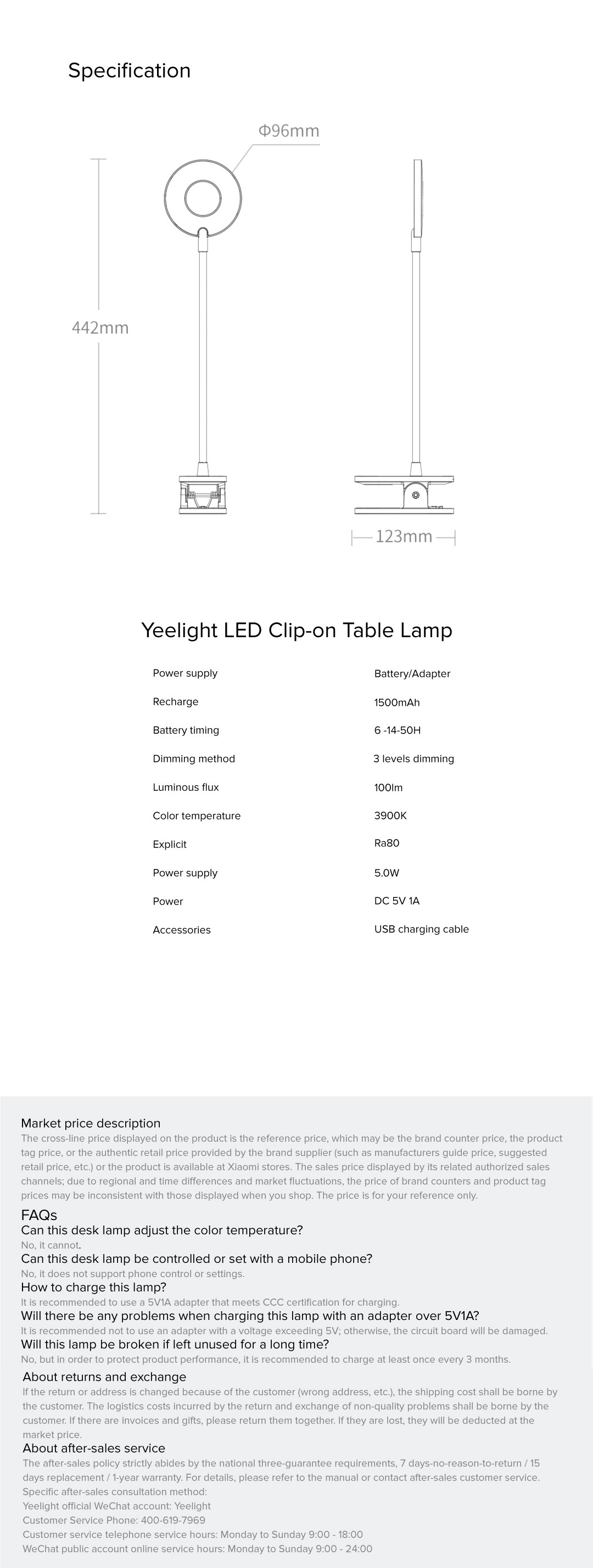 Yeelight LED Clip-on Table Lamp Yeelight LED Clip-on Table Lamp