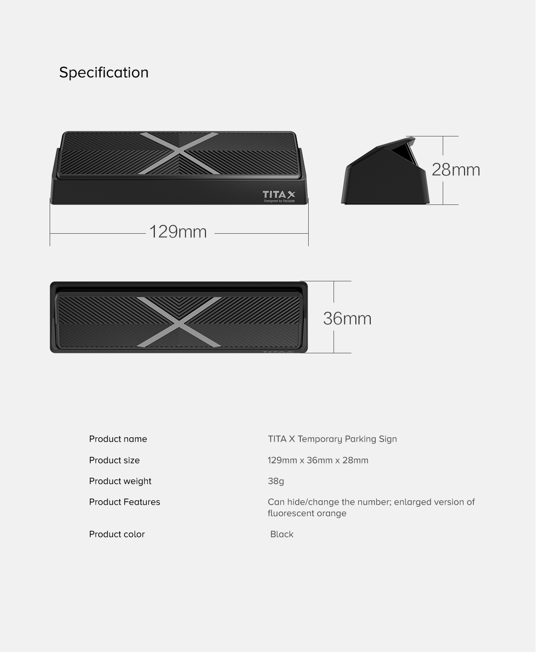 Bcase TITA X Temporary Parking Sign Bcase TITA X Temporary Parking Sign