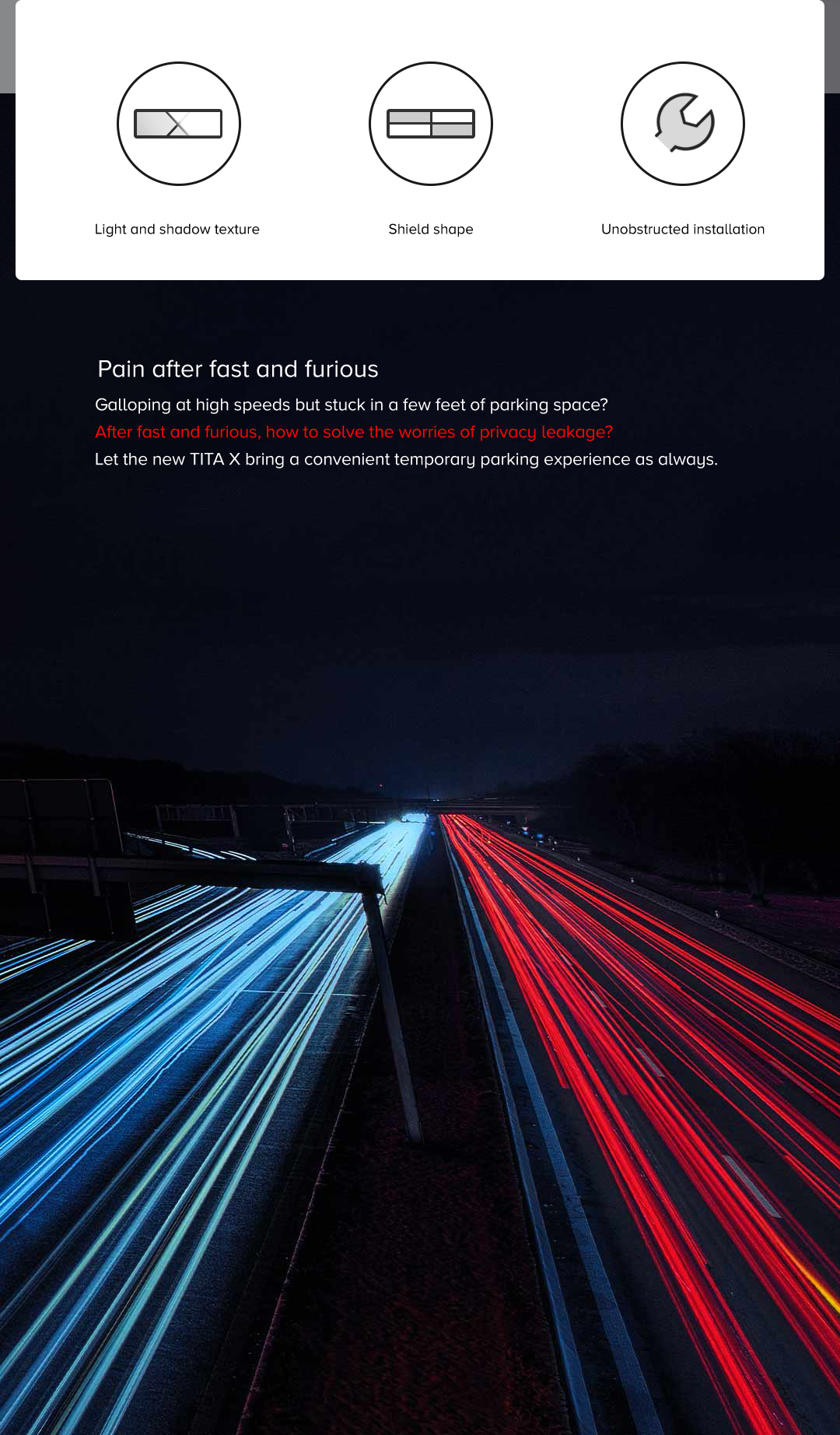 Bcase TITA X Temporary Parking Sign Bcase TITA X Temporary Parking Sign