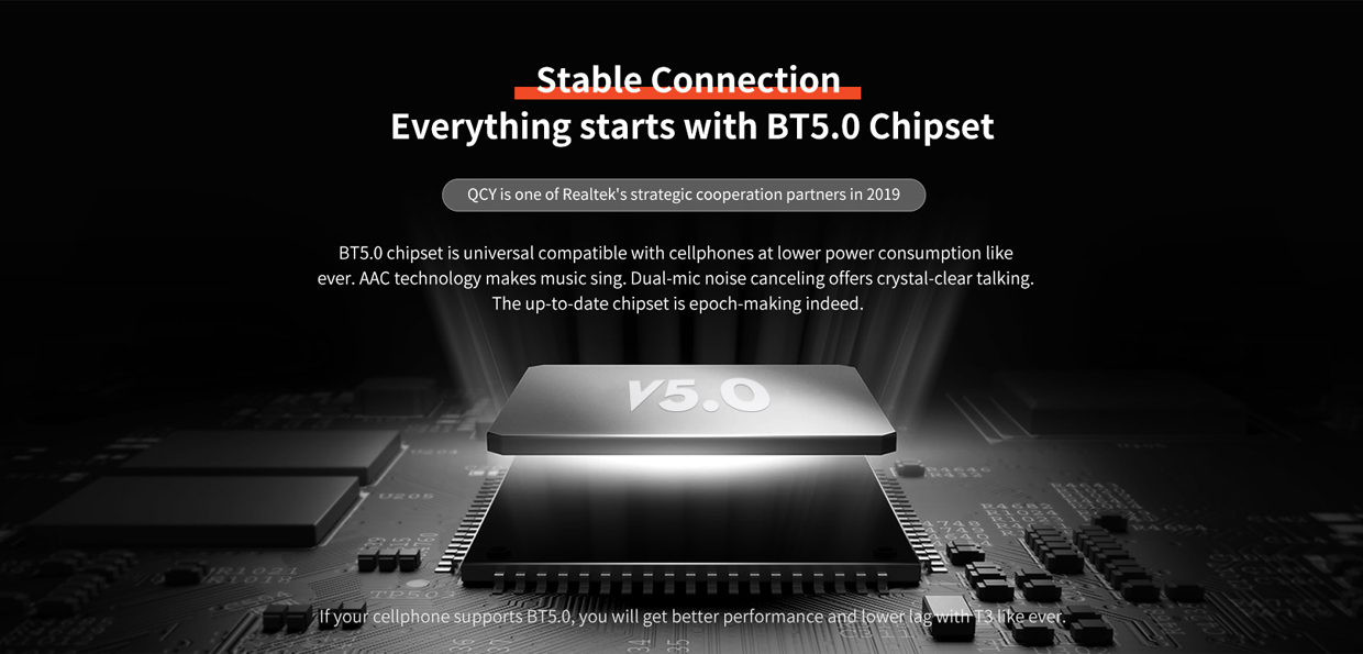 QCY T3 True Wireless Bluetooth Earphones