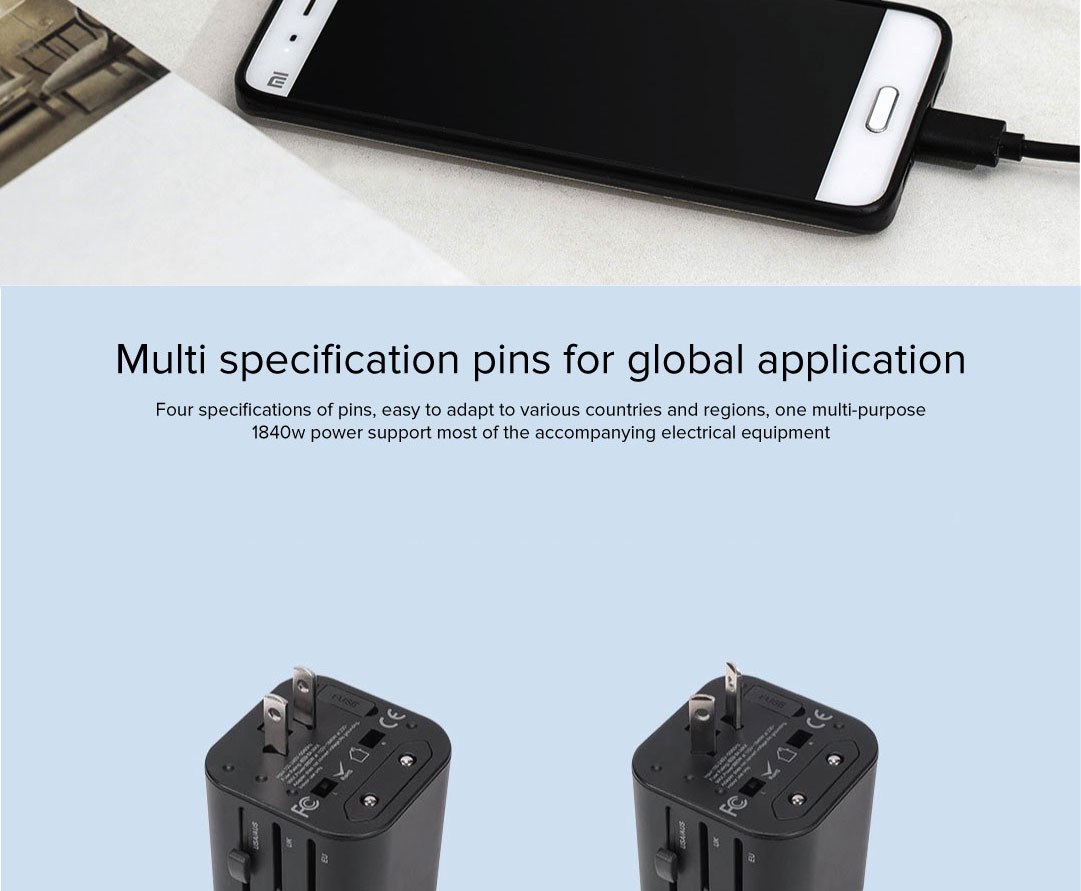 90 Points Multi-function Travel Adapter